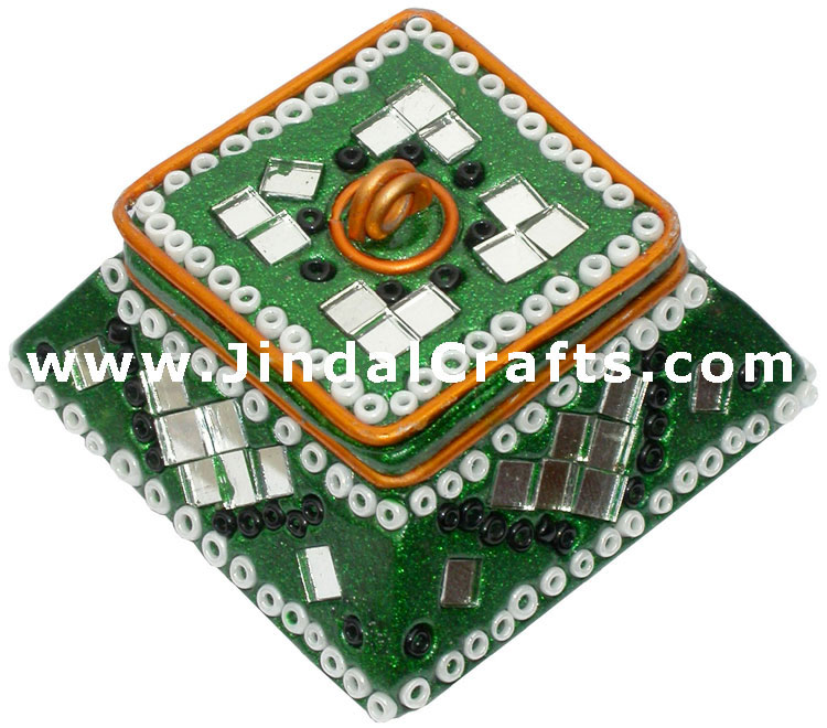 Lac Made Decorative Trinket Boxes Traditional Indian Hand Work Handicrafts Craft