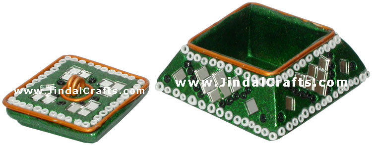 Lac Made Decorative Trinket Boxes Traditional Indian Hand Work Handicrafts Craft