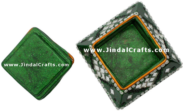 Lac Made Decorative Trinket Boxes Traditional Indian Hand Work Handicrafts Craft