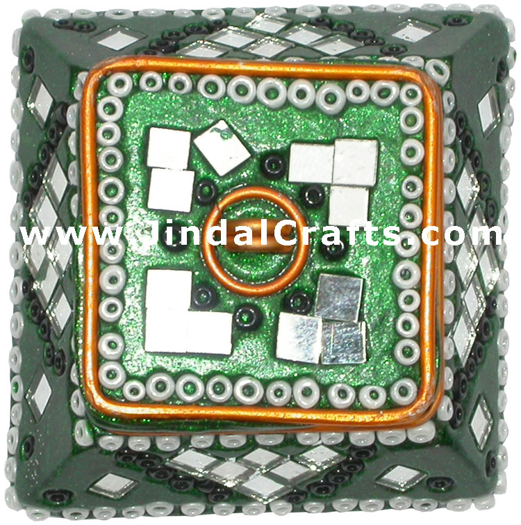 Lac Made Decorative Trinket Boxes Traditional Indian Hand Work Handicrafts Craft