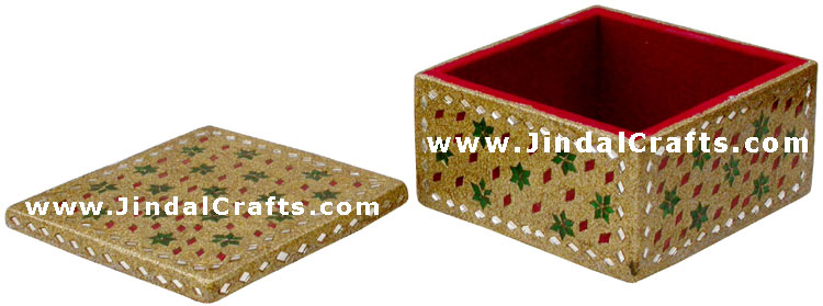 Handmade Lac Decorative Jewelry Box Indian Rich Crafts