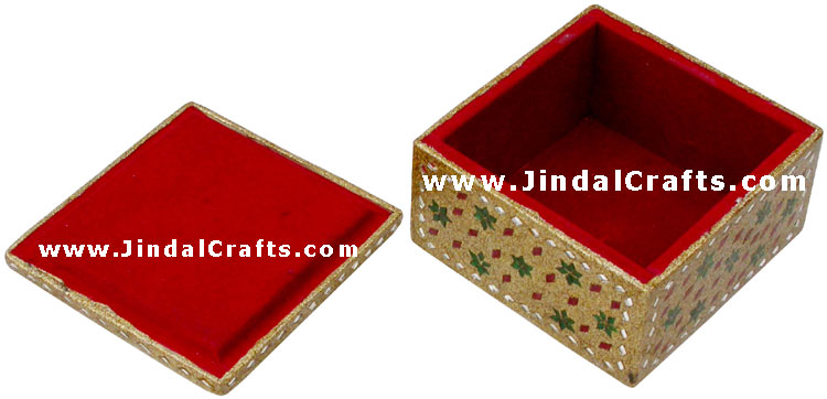 Handmade Lac Decorative Jewelry Box Indian Rich Crafts