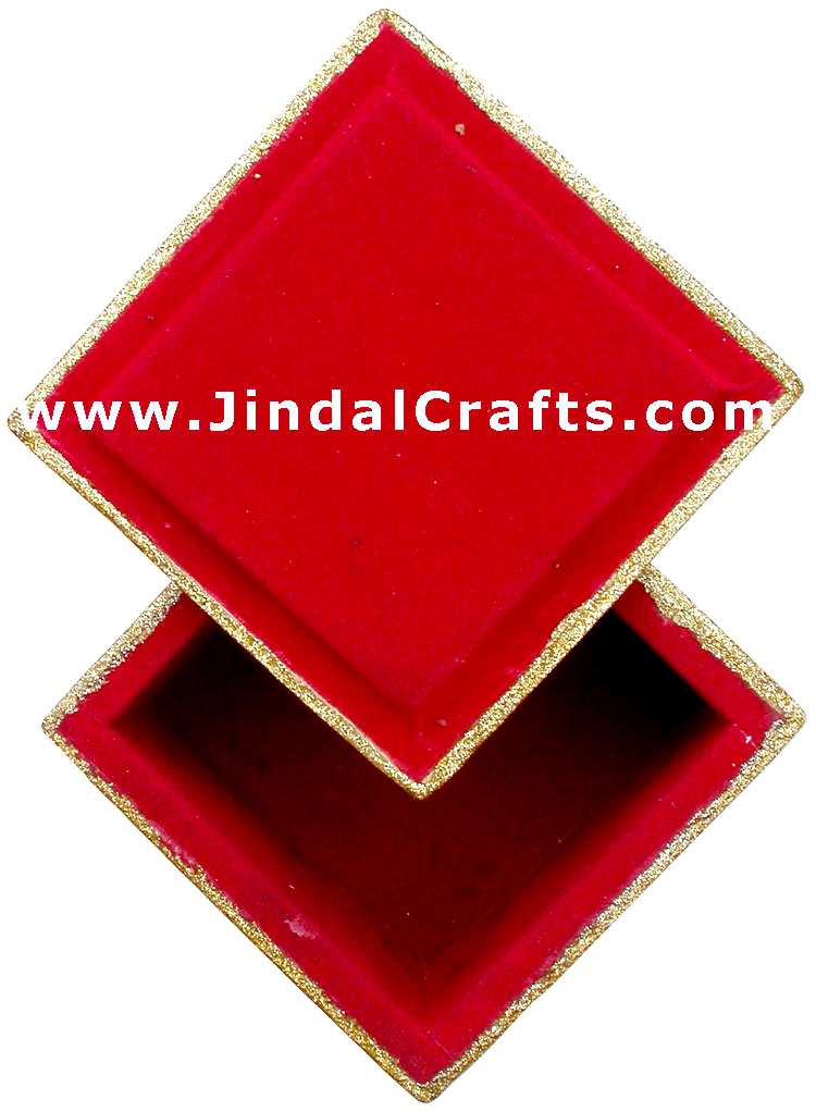 Handmade Lac Decorative Jewelry Box Indian Rich Crafts