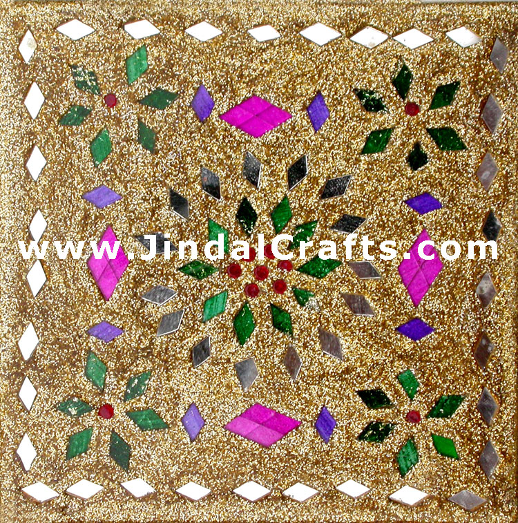 Handmade Lac Decorative Jewelry Box Indian Rich Crafts