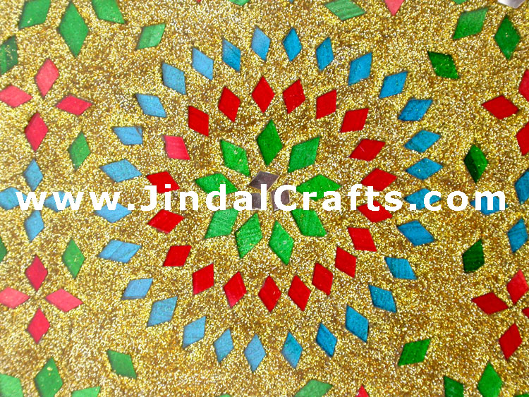 Handmade Lac Decorative Jewelry Box Indian Rich Crafts