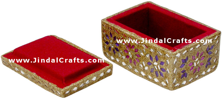 Handmade Lac Decorative Jewelry Box Indian Rich Crafts
