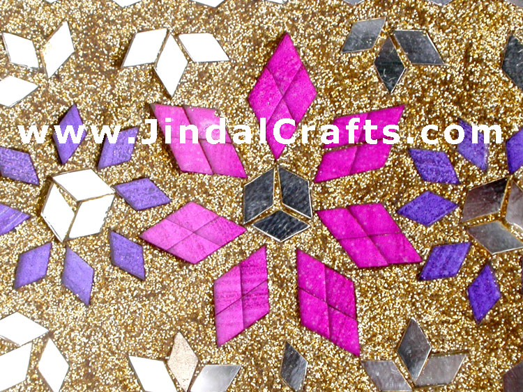 Handmade Lac Decorative Jewelry Box Indian Rich Crafts