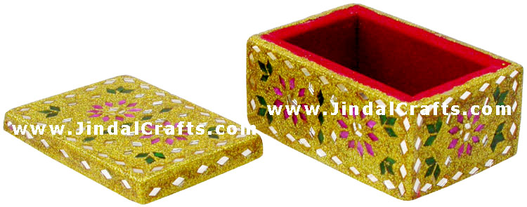 Handmade Lac Decorative Jewelry Box Indian Rich Crafts