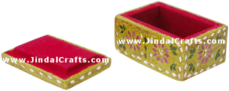 Handmade Lac Decorative Jewelry Box Indian Rich Crafts