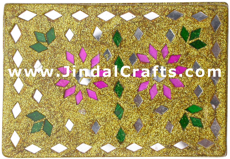 Handmade Lac Decorative Jewelry Box Indian Rich Crafts
