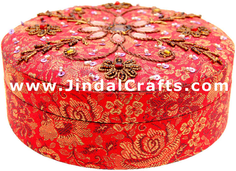 Jewelry Box - Hand Embroidered Designer Beaded Jari