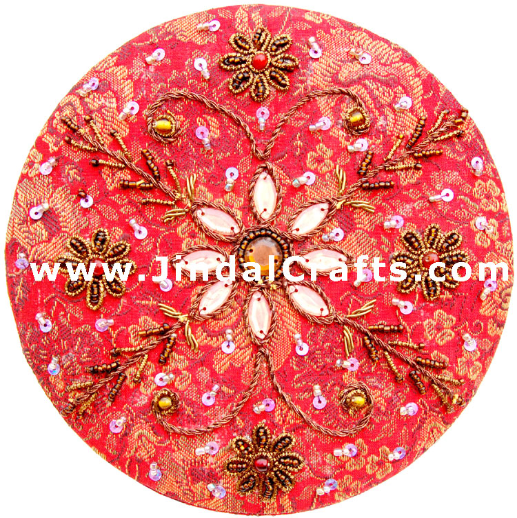 Jewelry Box - Hand Embroidered Designer Beaded Jari