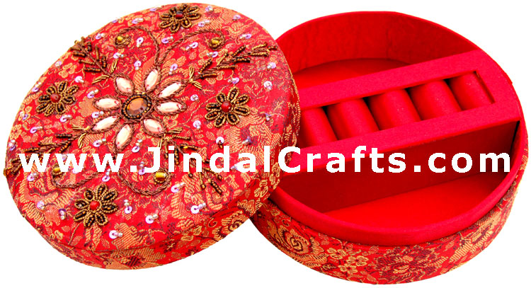Jewelry Box - Hand Embroidered Designer Beaded Jari