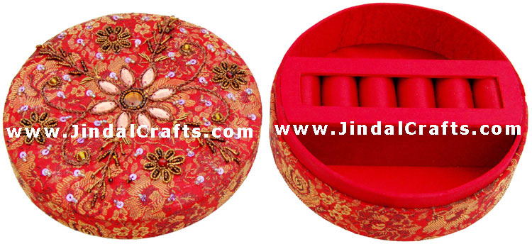 Jewelry Box - Hand Embroidered Designer Beaded Jari