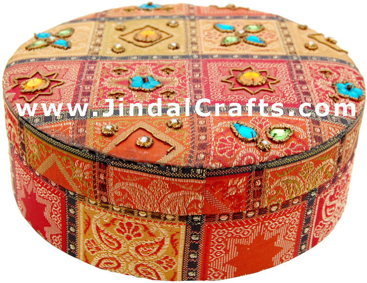Jewelry Box - Hand Embroidered Designer Beaded Jari