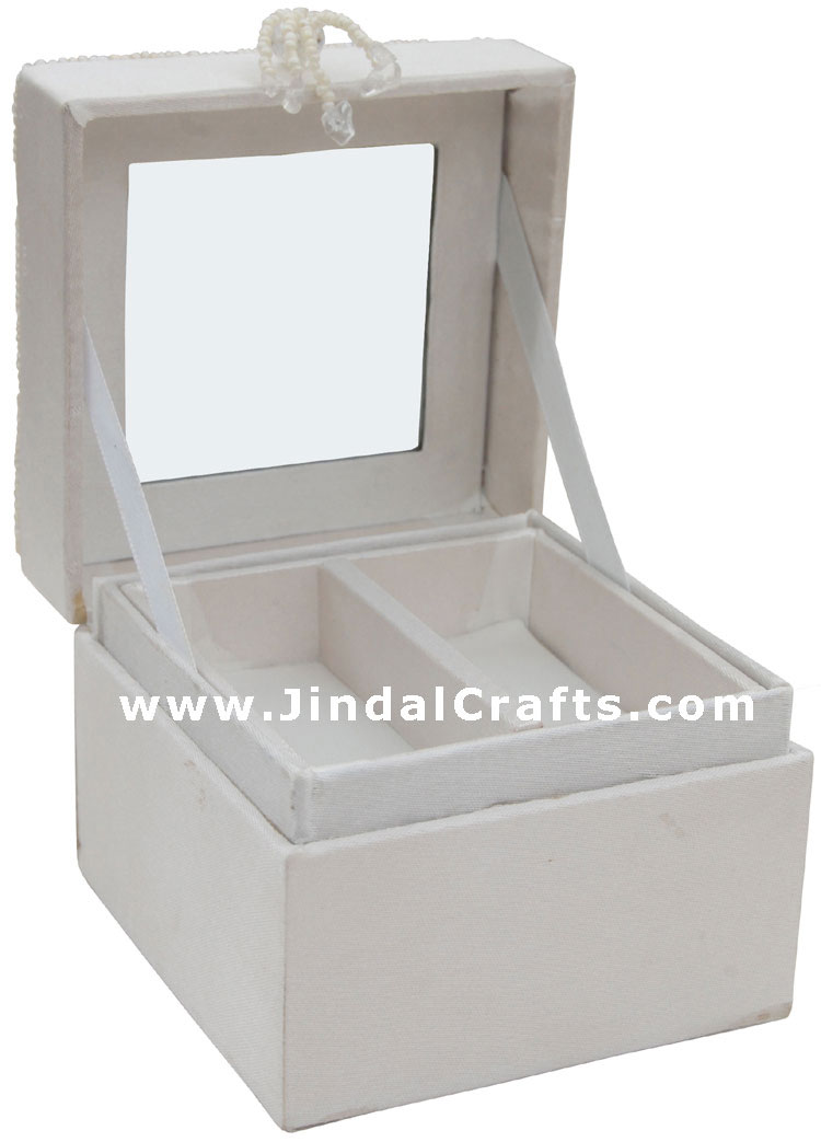 Jewelry Box Hand Embroidered Designer Beaded Jari India