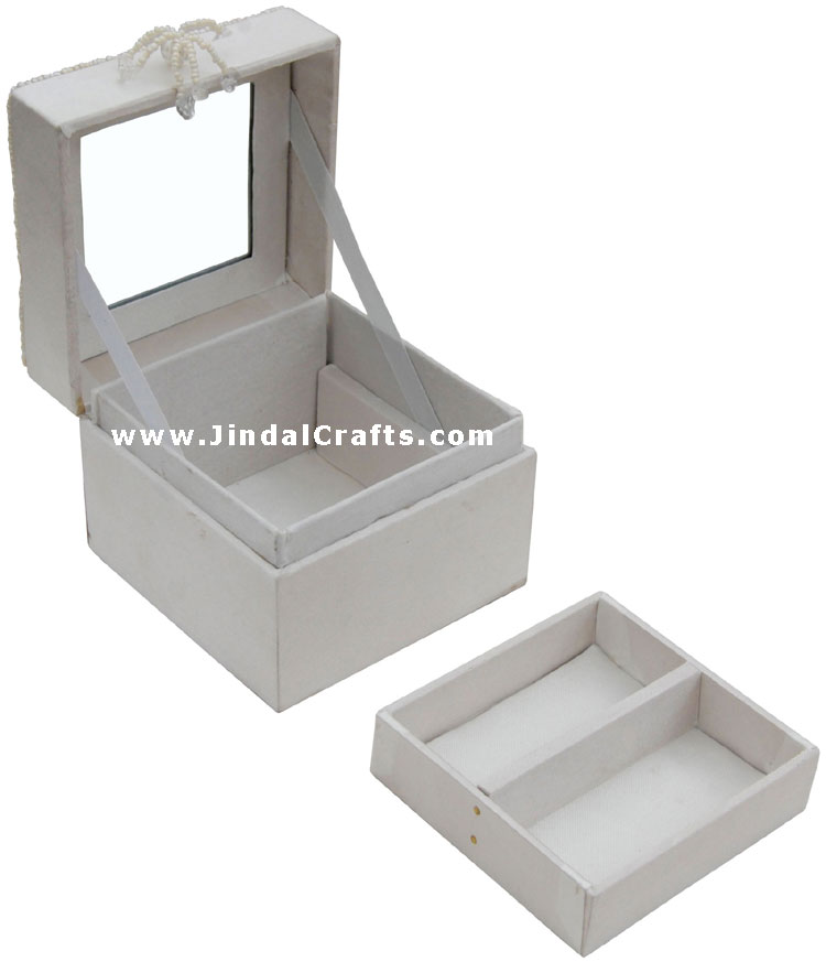 Jewelry Box Hand Embroidered Designer Beaded Jari India