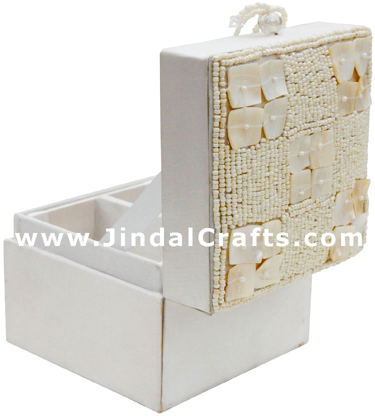 Jewelry Box Hand Embroidered Designer Beaded Jari India