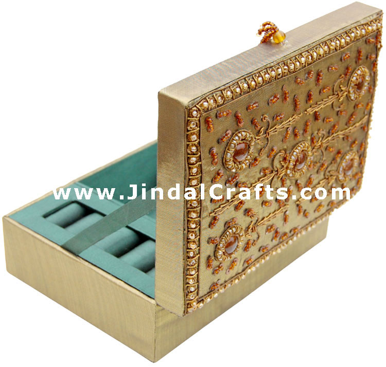 Jewelry Box - Hand Embroidered Designer Beaded Jari