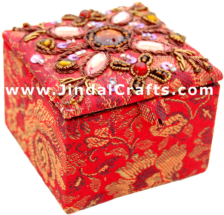 Jewelry Box - Hand Embroidered Designer Beaded Jari