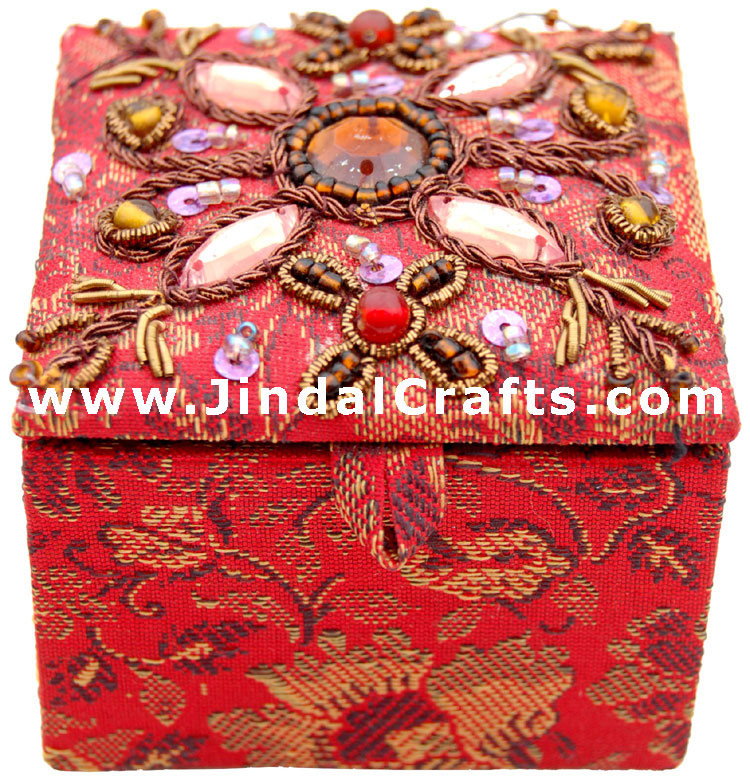 Jewelry Box - Hand Embroidered Designer Beaded Jari