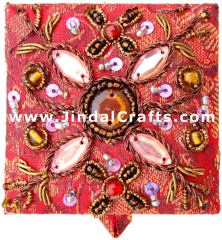Jewelry Box - Hand Embroidered Designer Beaded Jari