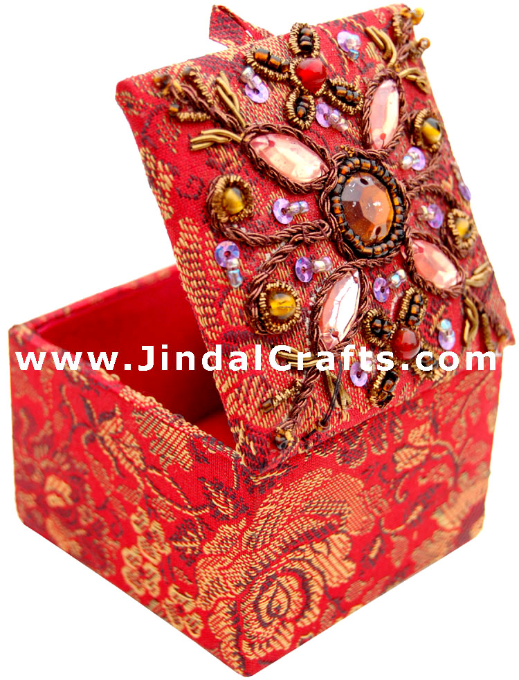 Jewelry Box - Hand Embroidered Designer Beaded Jari