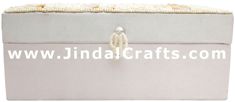 Jewelry Box Hand Embroidered Designer Beaded Jari India