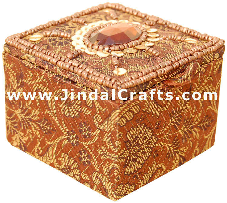 Hand Embroider / Beaded Multi Purpose Box - Indian Art