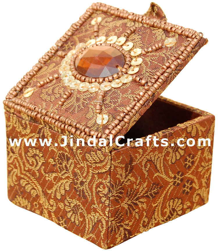 Hand Embroider / Beaded Multi Purpose Box - Indian Art