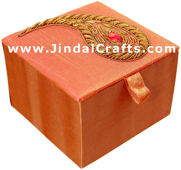 Hand Embroider / Beaded / Jari / Zari Paisley Box