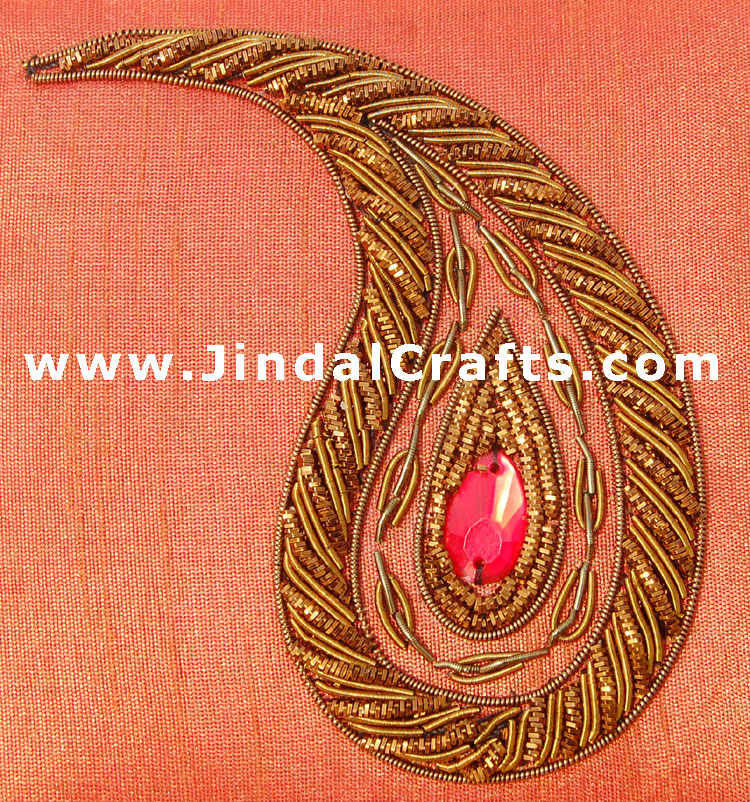 Hand Embroider / Beaded / Jari / Zari Paisley Box