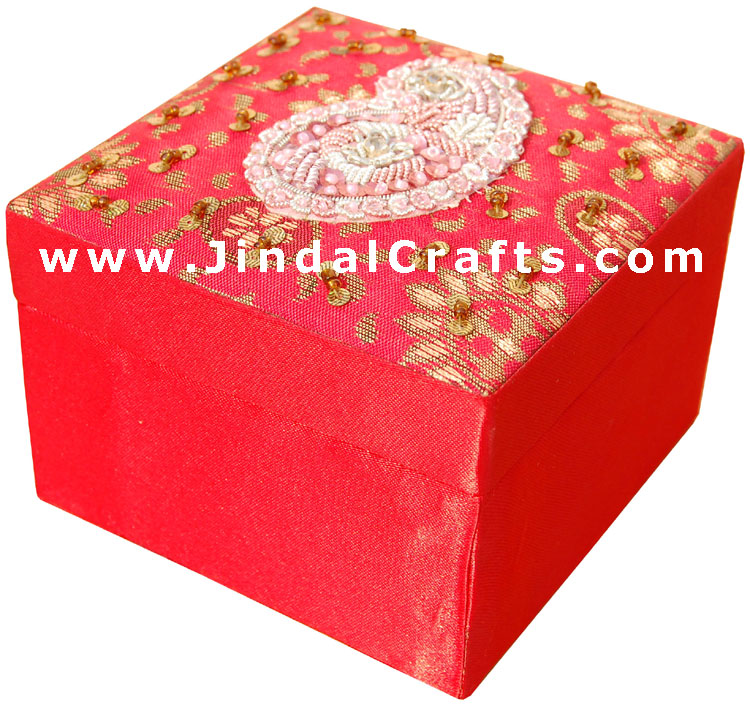 Hand Embroider / Beaded / Jari / Zari Jewelry Box Decor