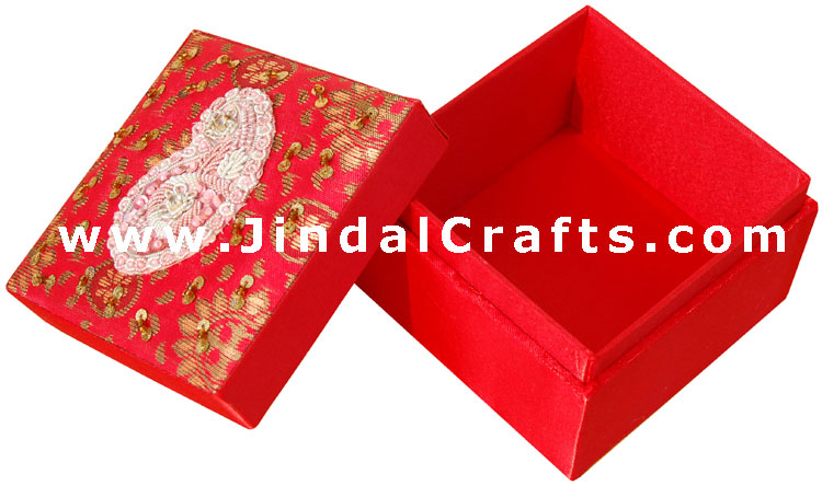 Hand Embroider / Beaded / Jari / Zari Jewelry Box Decor