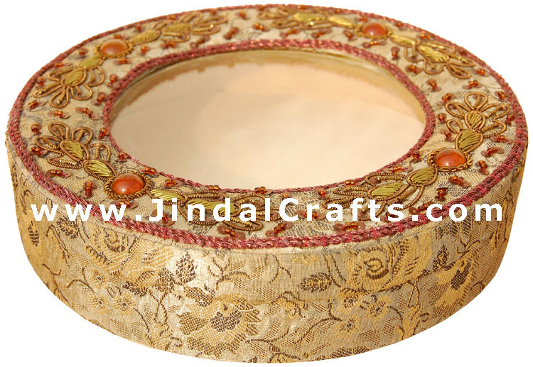 Chocolate / Gift / Jewelry Box Hand Embroidered Jari