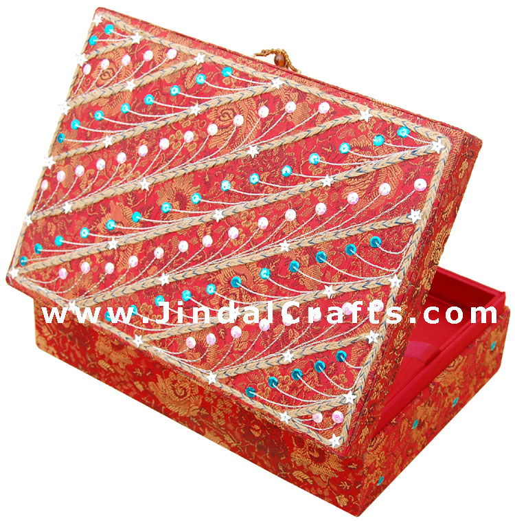 Hand Embroider / Beaded / Jari / Zari Jewelry Box Decor