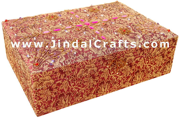 Hand Embroider / Beaded / Jari / Zari Jewelry Box Decor