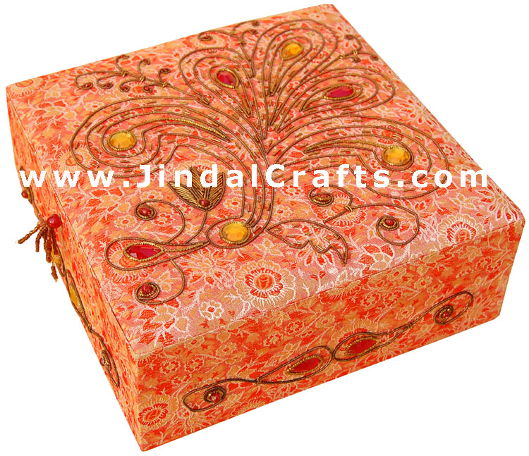 Hand Embroider / Beaded / Jari / Zari Jewelry Box Decor