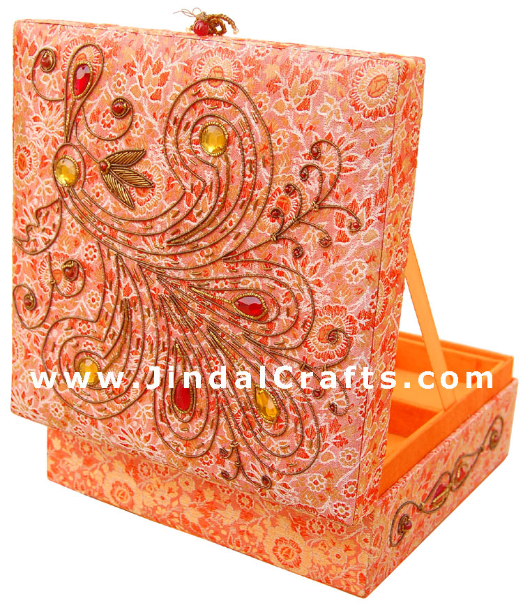 Hand Embroider / Beaded / Jari / Zari Jewelry Box Decor