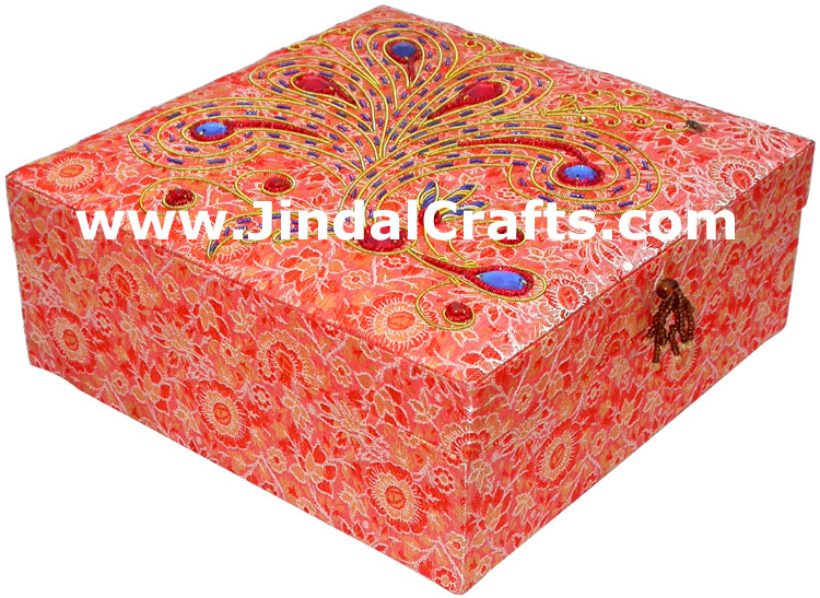 Hand Embroider / Beaded / Jari / Zari Jewelry Box Decor