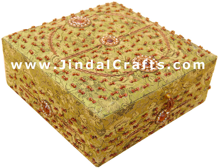 Hand Embroider / Beaded / Jari / Zari Jewelry Box Decor