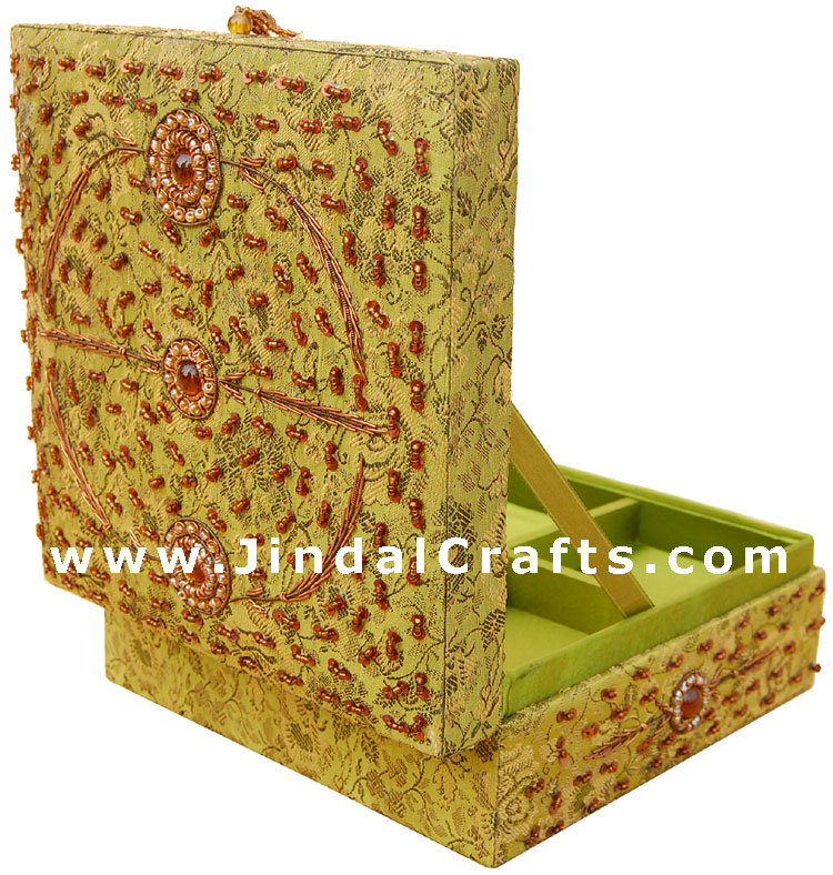 Hand Embroider / Beaded / Jari / Zari Jewelry Box Decor