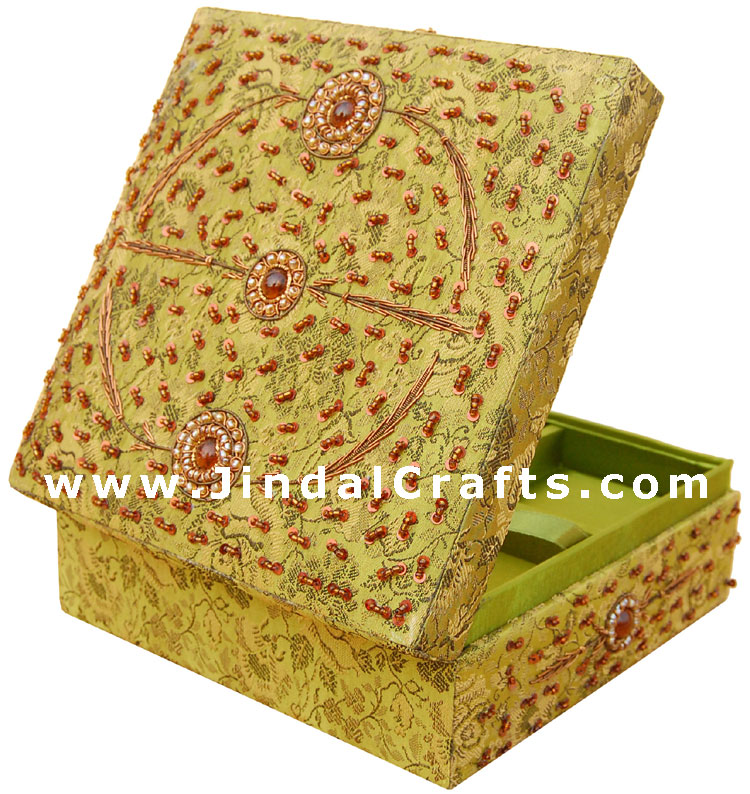 Hand Embroider / Beaded / Jari / Zari Jewelry Box Decor