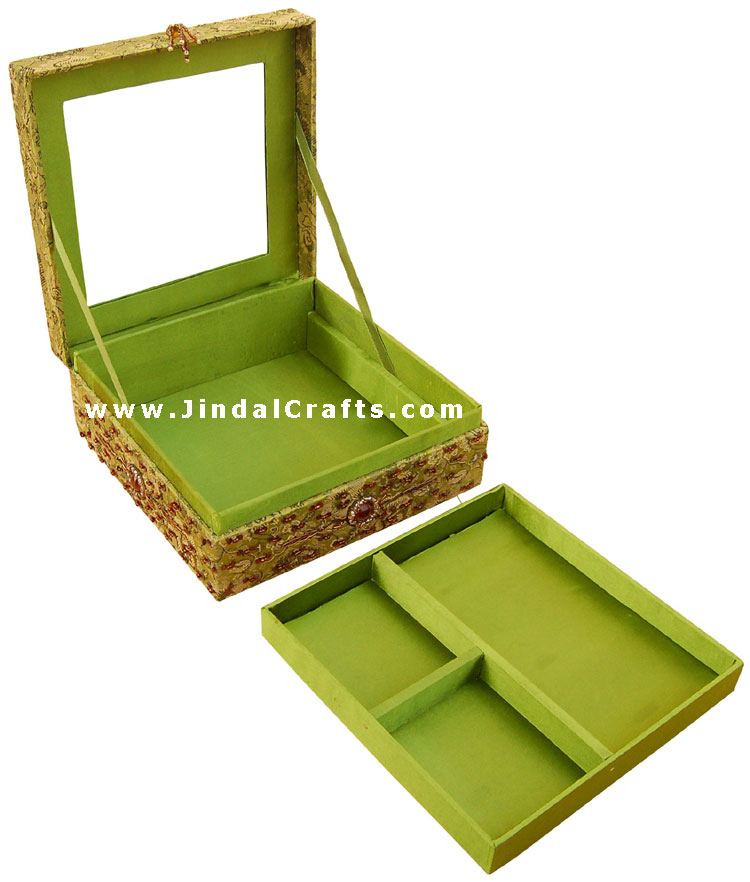 Hand Embroider / Beaded / Jari / Zari Jewelry Box Decor