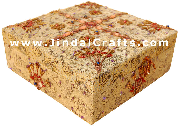 Hand Embroider / Beaded / Jari / Zari Jewelry Box Decor