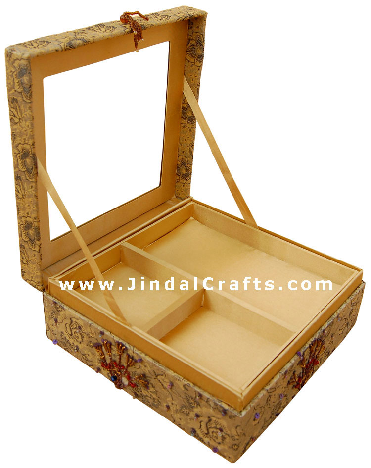Hand Embroider / Beaded / Jari / Zari Jewelry Box Decor