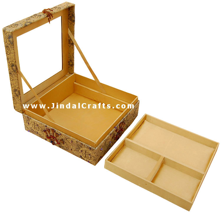 Hand Embroider / Beaded / Jari / Zari Jewelry Box Decor