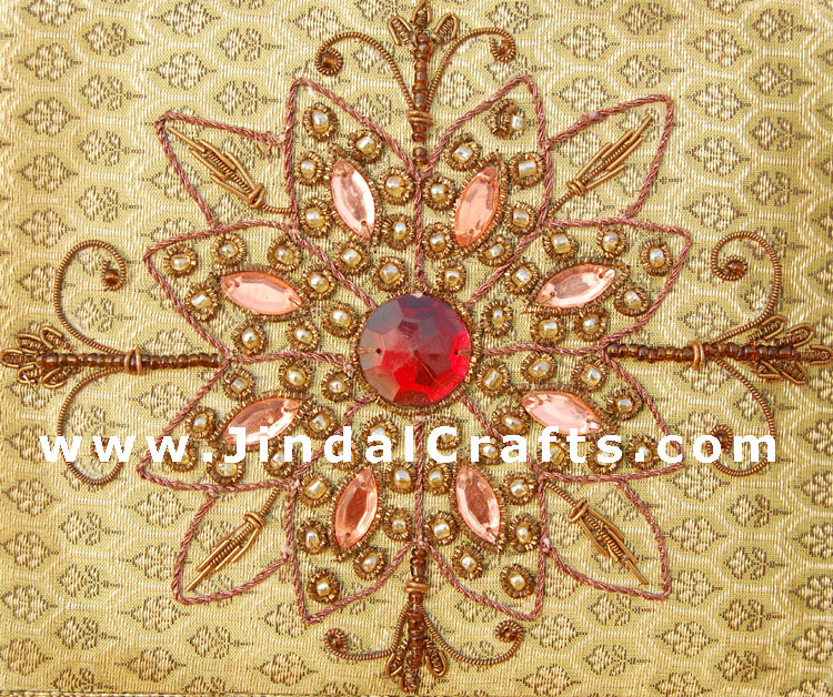 Hand Embroider / Beaded / Jari / Zari Jewelry Box Decor