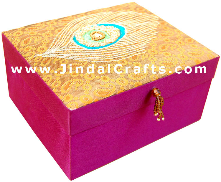 Hand Embroider / Beaded / Jari / Zari Jewelry Box Decor