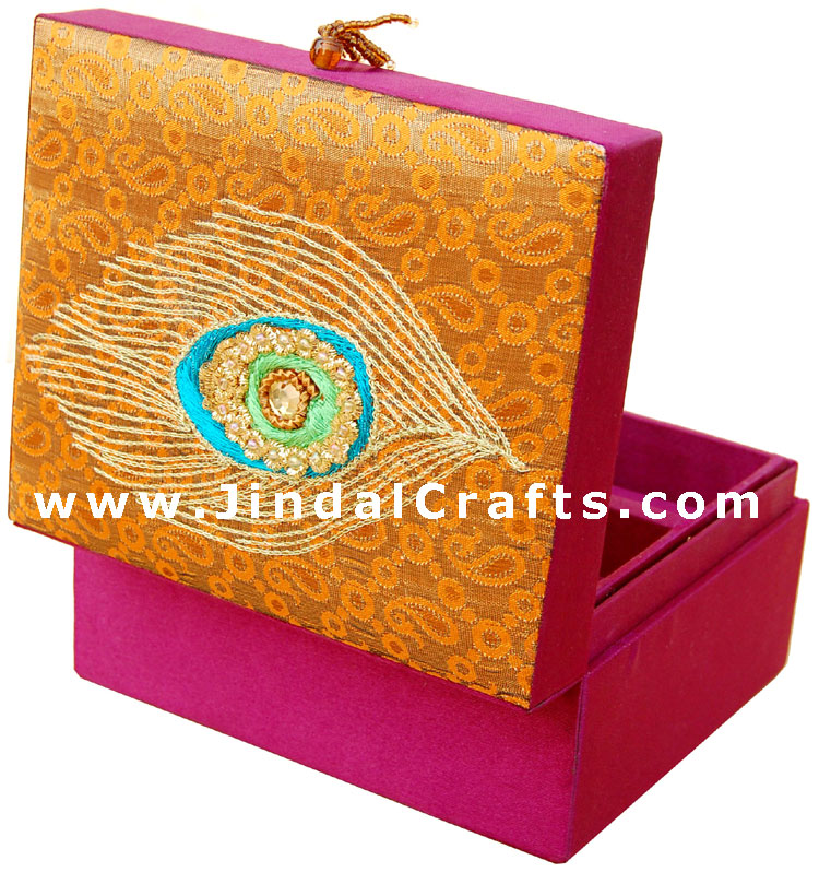 Hand Embroider / Beaded / Jari / Zari Jewelry Box Decor